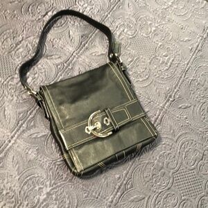 Coach vintage, soho, belted black flap‎ shoulder bag